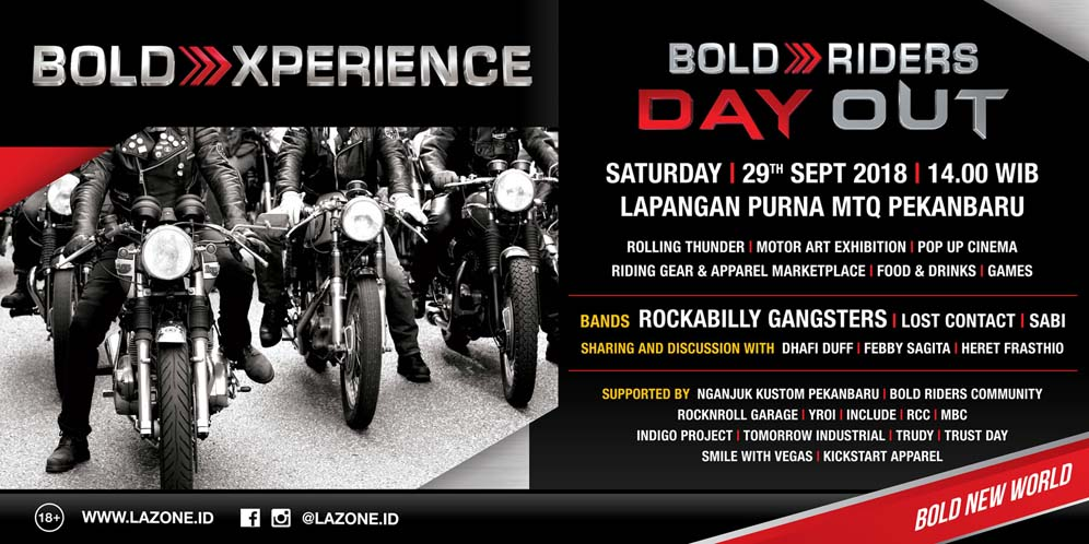 Hei Anak Motor Pekanbaru! Lo Wajib Ikut Bold Riders Day Out thumbnail